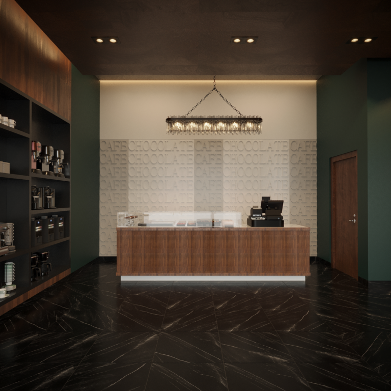 Chocolate Shop Cafe by Paso Studios interior design in Qatar