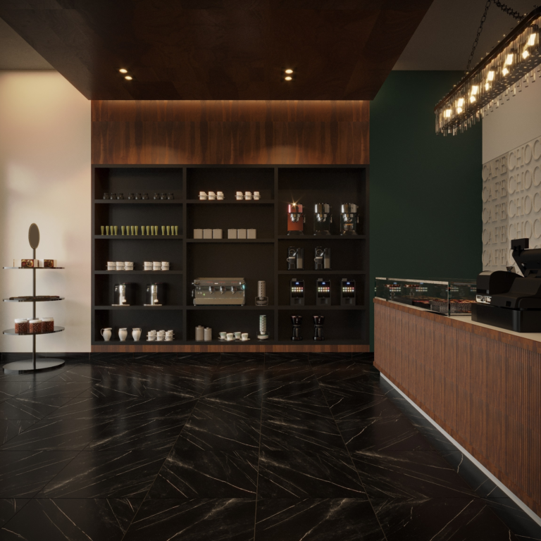 Chocolate Shop Cafe by Paso Studios interior design in Qatar