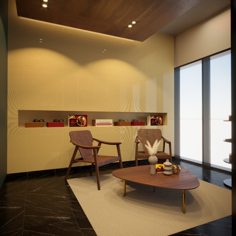 Chocolate Shop Cafe by Paso Studios interior design in Qatar