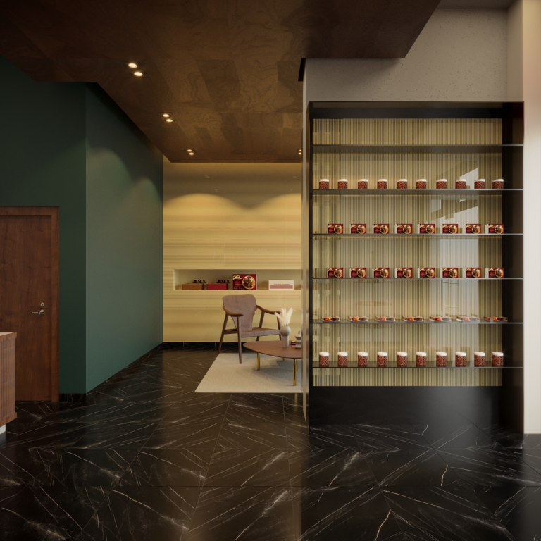Chocolate Shop Cafe by Paso Studios interior design in Qatar