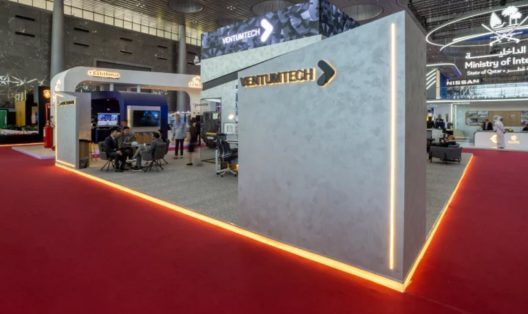Ventum Tech Booth Design by Paso Studios interior design in Qatar