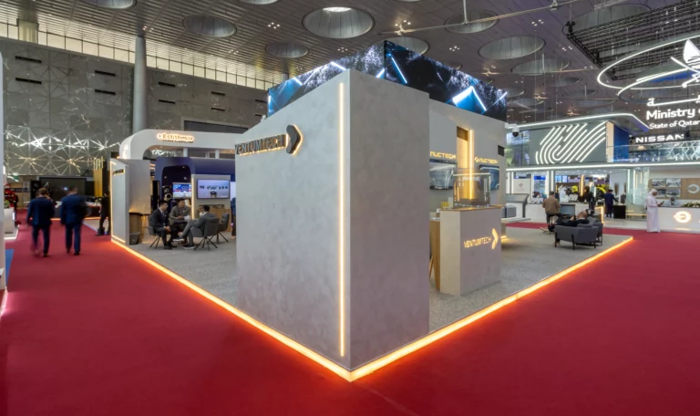 Ventum Tech Booth Design by Paso Studios interior design in Qatar