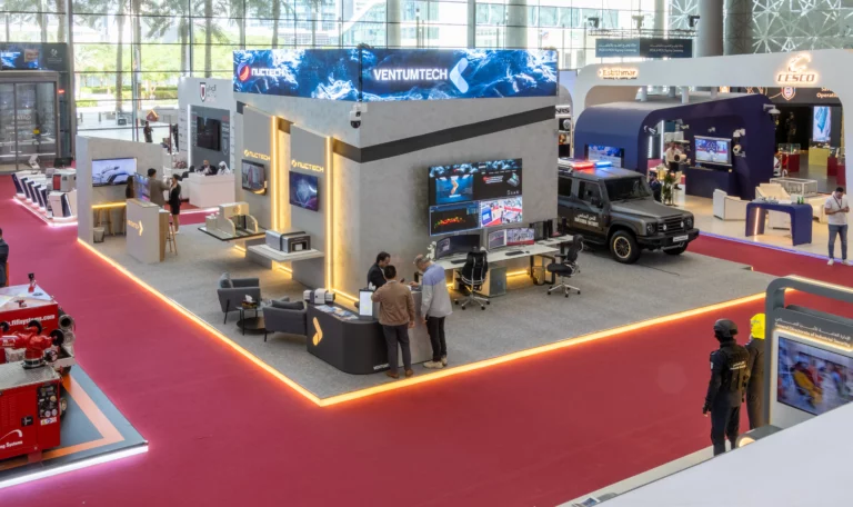 Ventum Tech Booth Design by Paso Studios interior design in Qatar